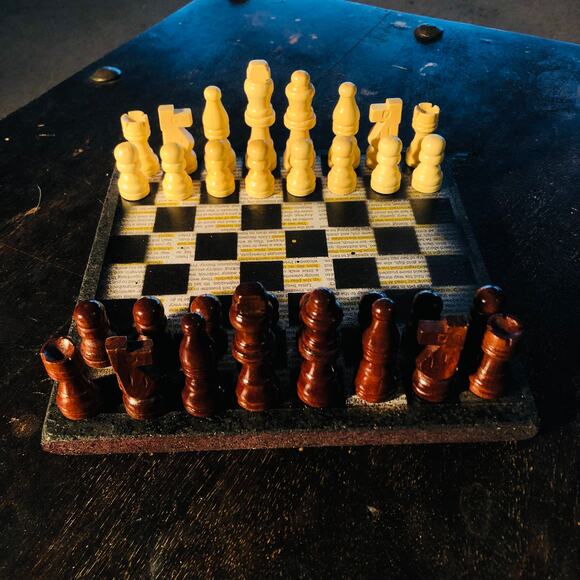 Scrapbook Chess Set - Highlighted Newspaper - Picture 12 of 12